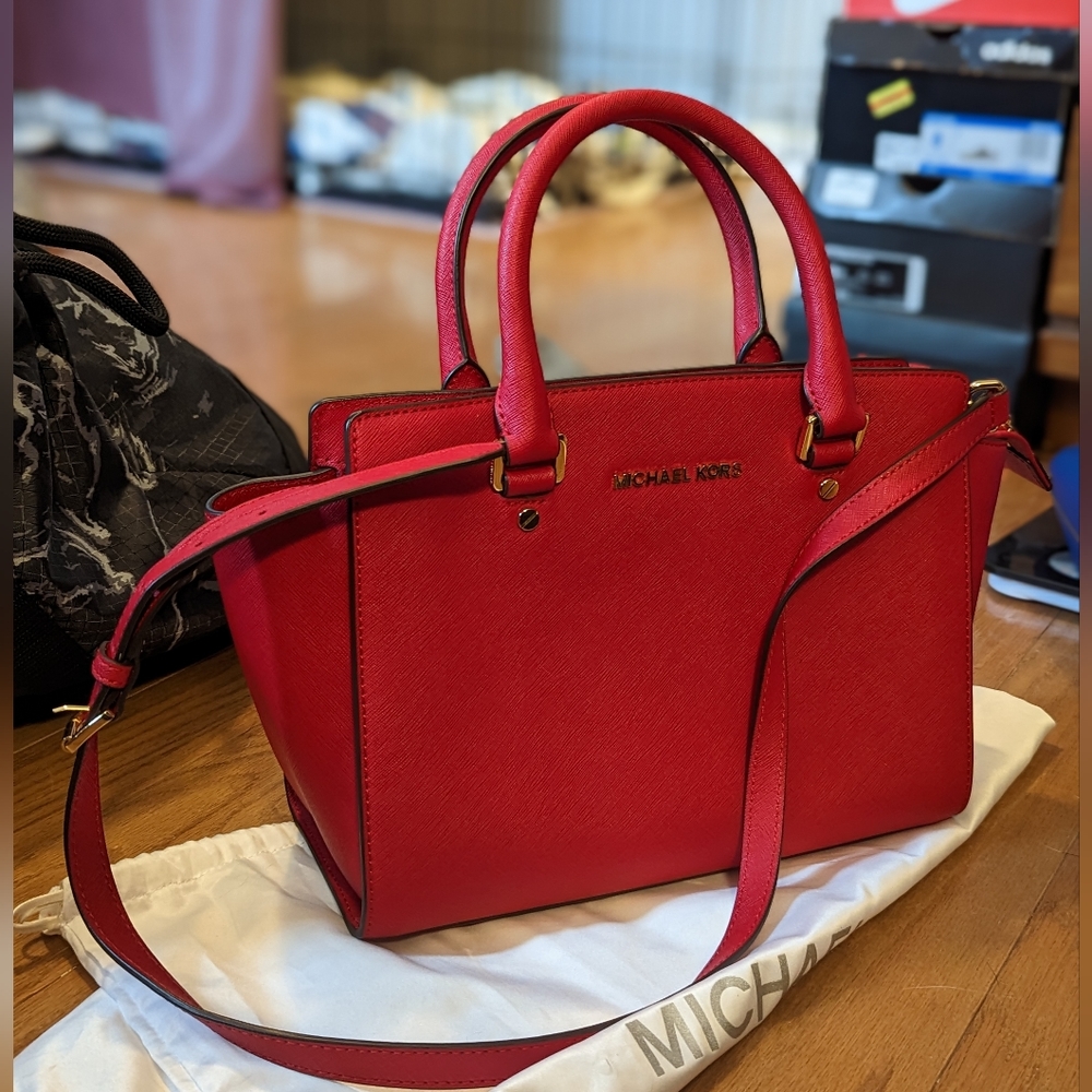 Red Michael Kors Handbag